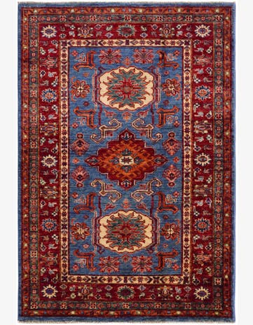 3' 3 x 4' 9 Hand Knotted Kazak Rug