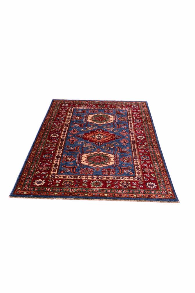 3' 2 x 4' 10 Hand Knotted Kazak Rug