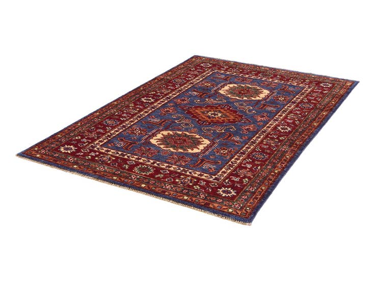 Detail image of 3' 2 x 4' 10 Hand Knotted Kazak Rug