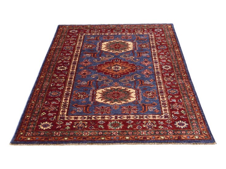 Detail image of 3' 2 x 4' 10 Hand Knotted Kazak Rug
