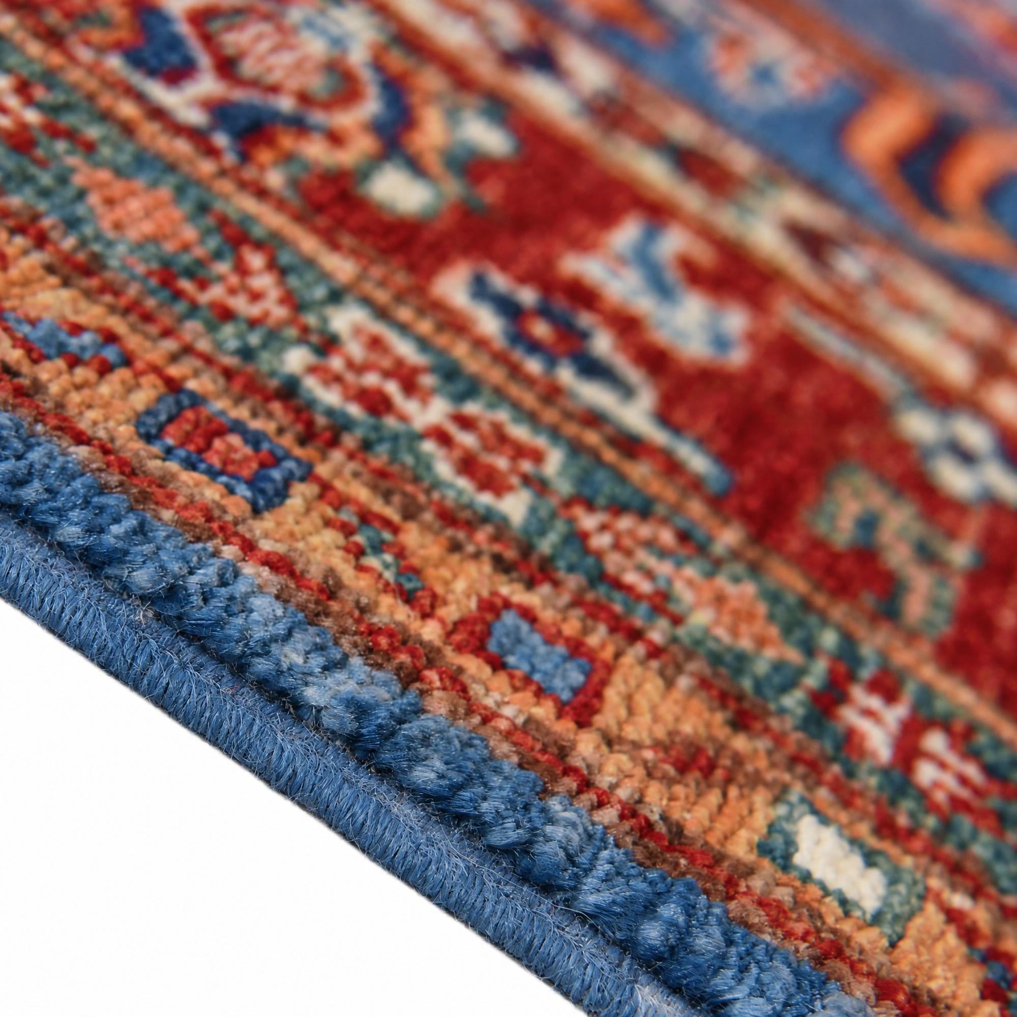 Detail image 8 of 12: 3' 2 x 4' 10 Hand Knotted Kazak Rug