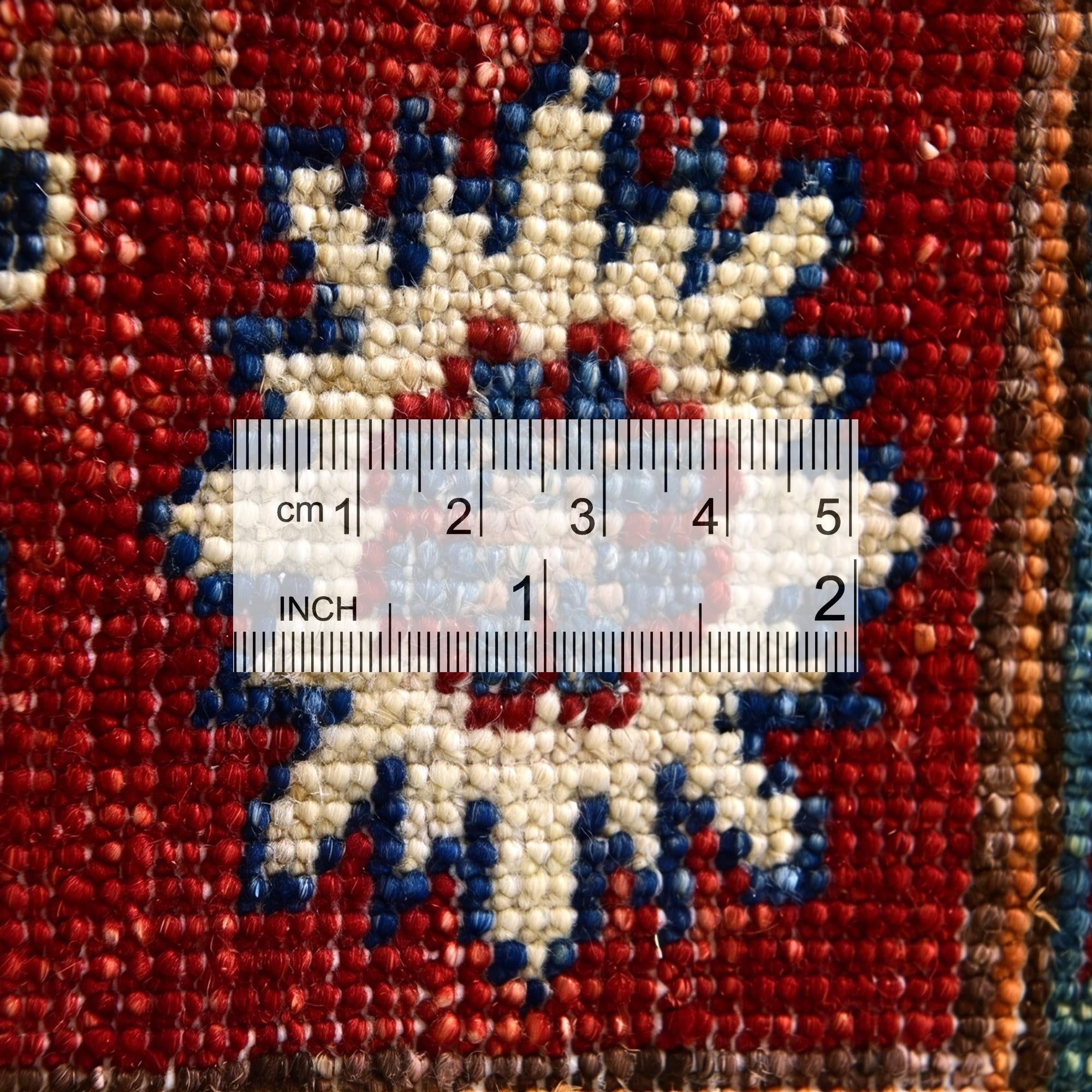 3' 2 x 4' 10 Hand Knotted Kazak Rug
