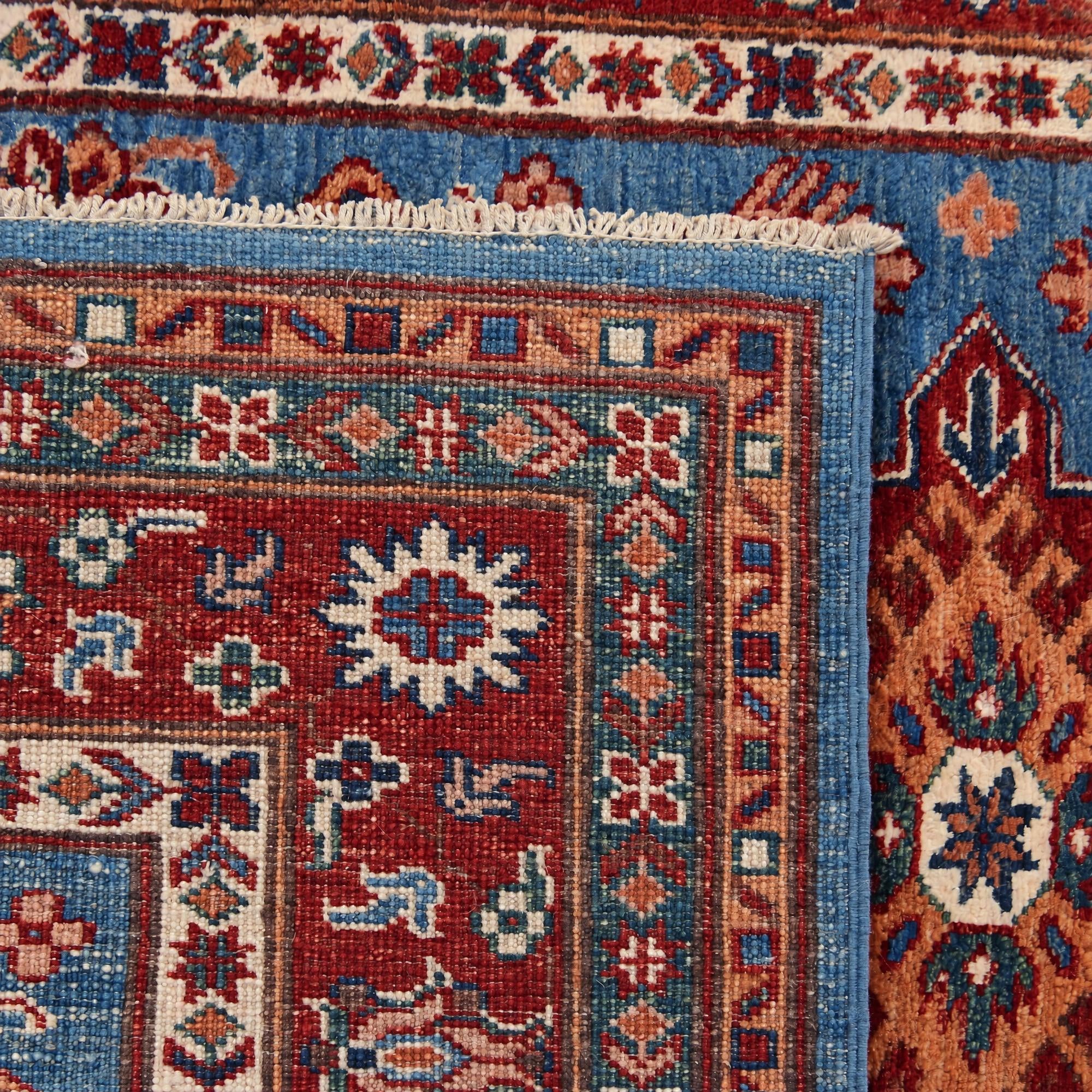 Detail image 12 of 12: 3' 2 x 4' 10 Hand Knotted Kazak Rug