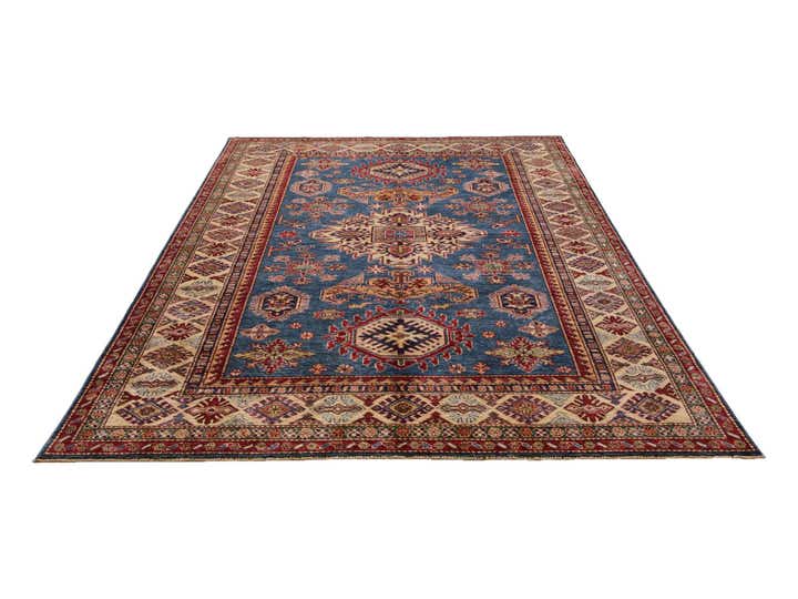 5' 7 x 8' 3 Hand Knotted Kazak Rug