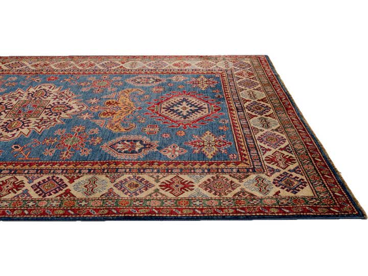 5' 7 x 8' 3 Hand Knotted Kazak Rug