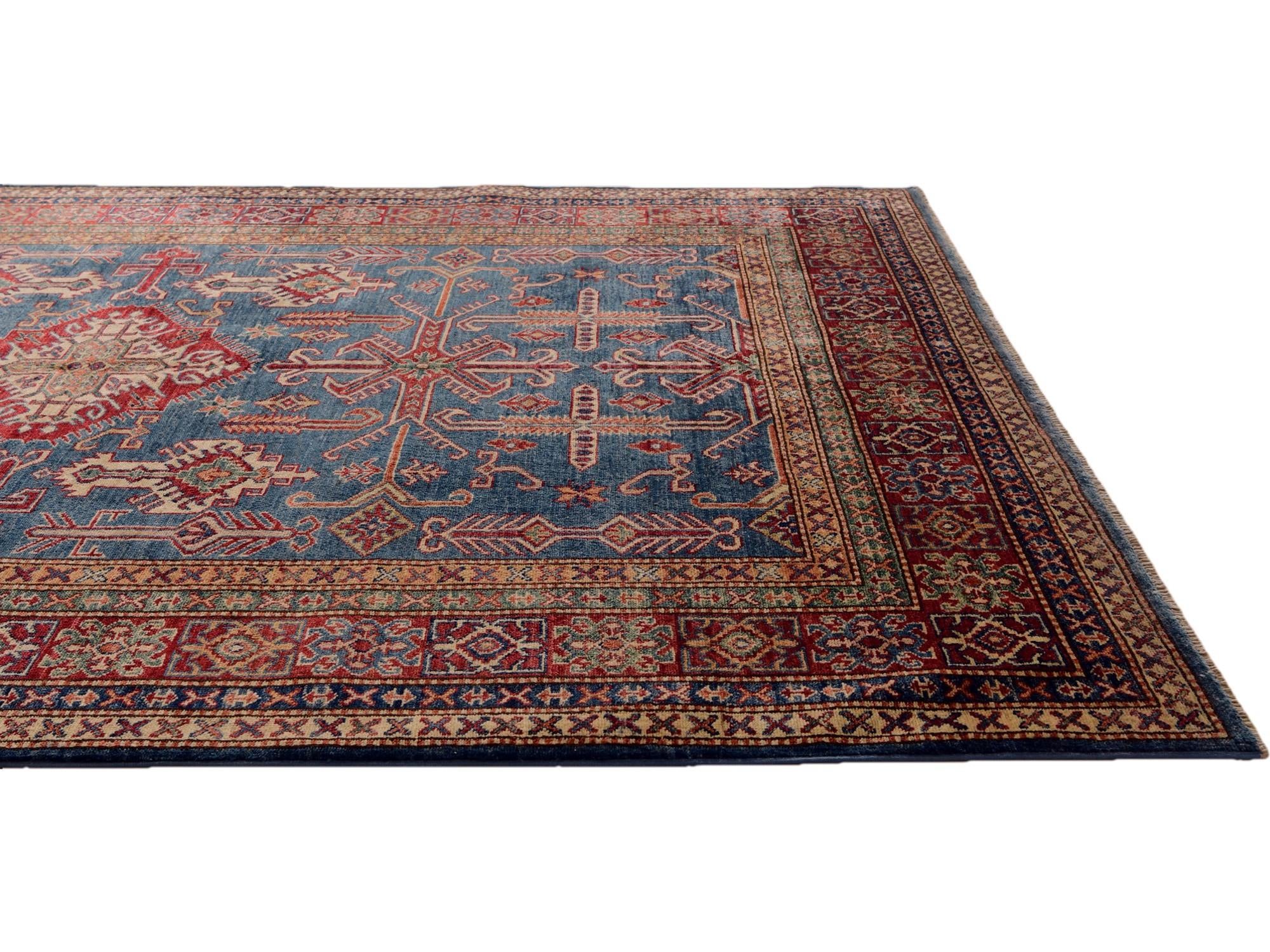 5' 10 x 8' 8 Hand Knotted Kazak Rug