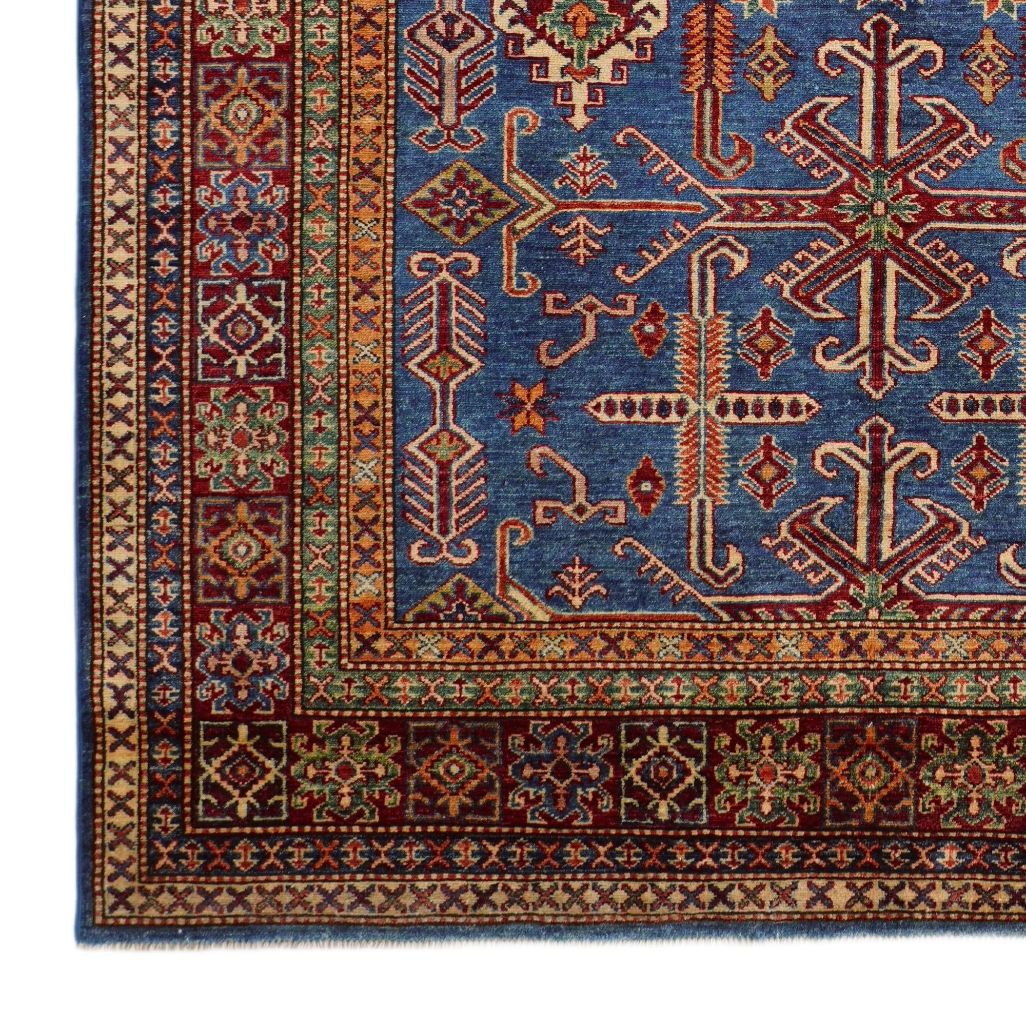 5' 10 x 8' 8 Hand Knotted Kazak Rug