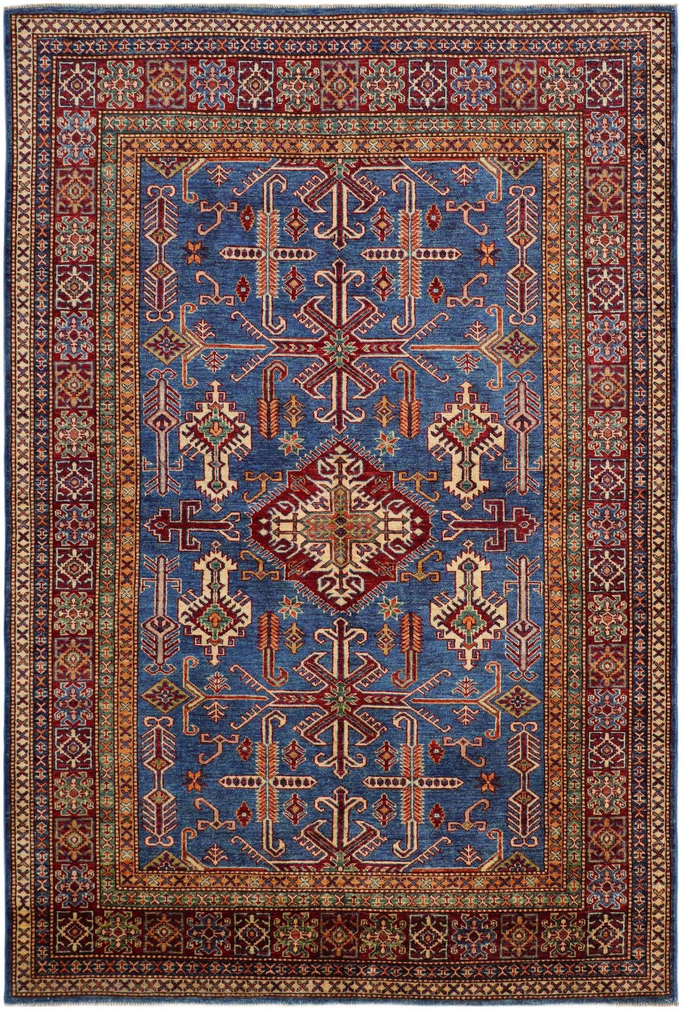 5' 10 x 8' 8 Hand Knotted Kazak Rug