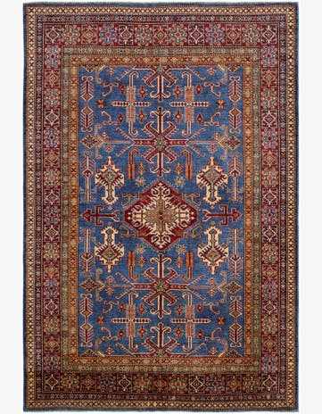 5' 10 x 8' 8 Hand Knotted Kazak Rug