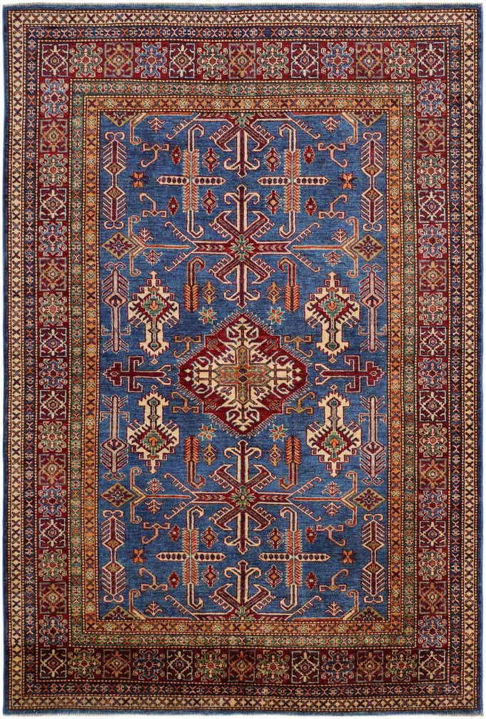 5' 10 x 8' 8 Hand Knotted Kazak Rug