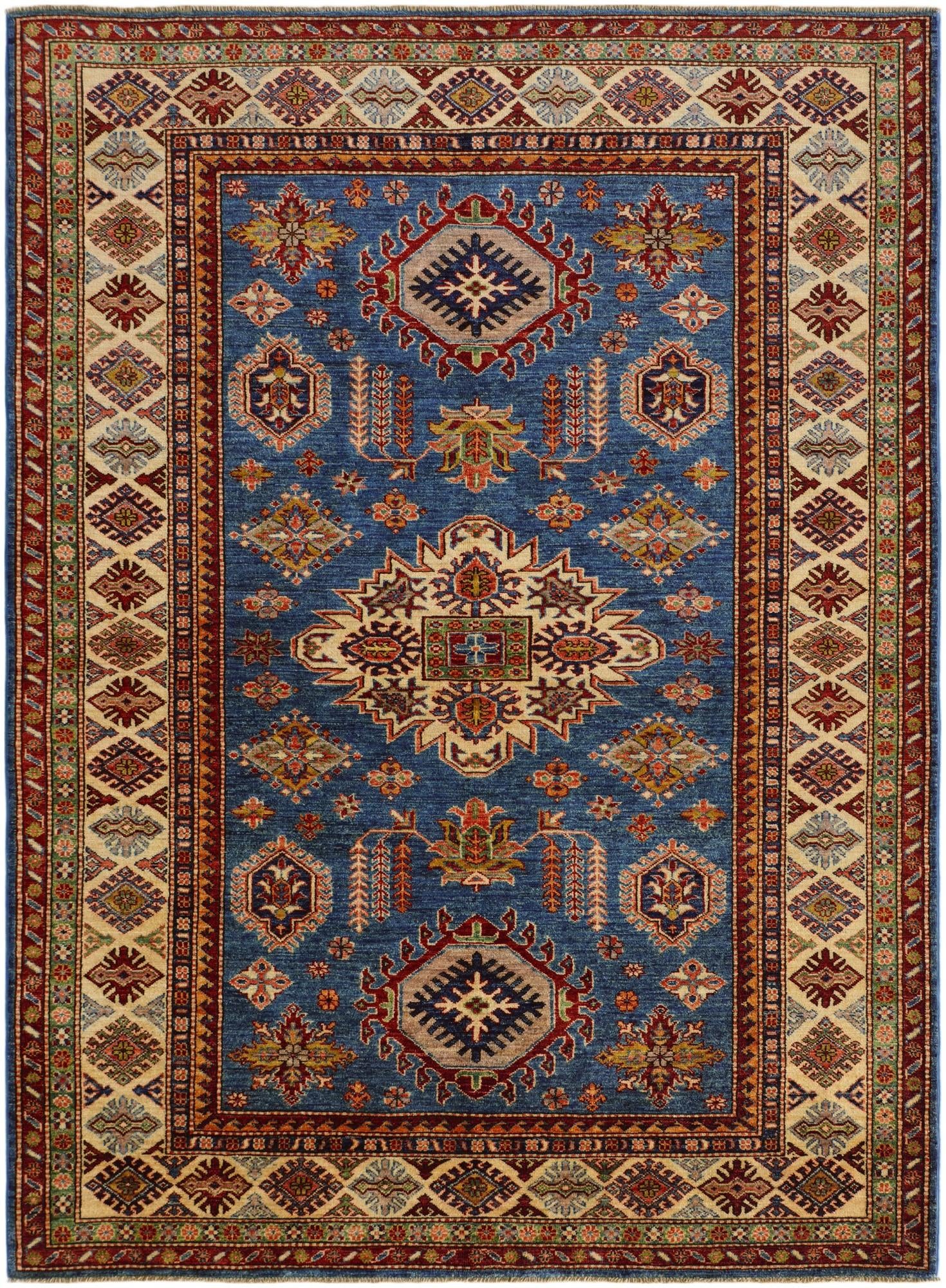 5' 9 x 7' 9 Hand Knotted Kazak Rug