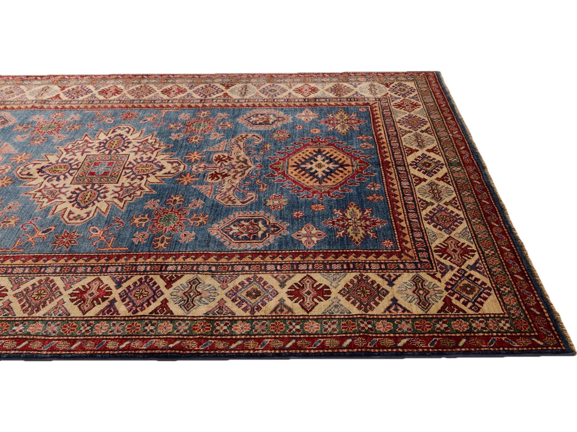 5' 8 x 7' 9 Hand Knotted Kazak Rug