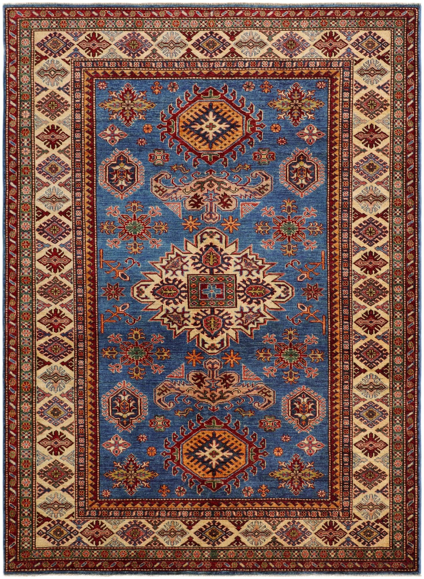 5' 8 x 7' 9 Hand Knotted Kazak Rug