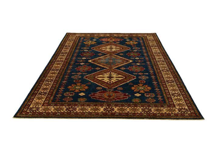5' 9 x 8' 1 Hand Knotted Kazak Rug