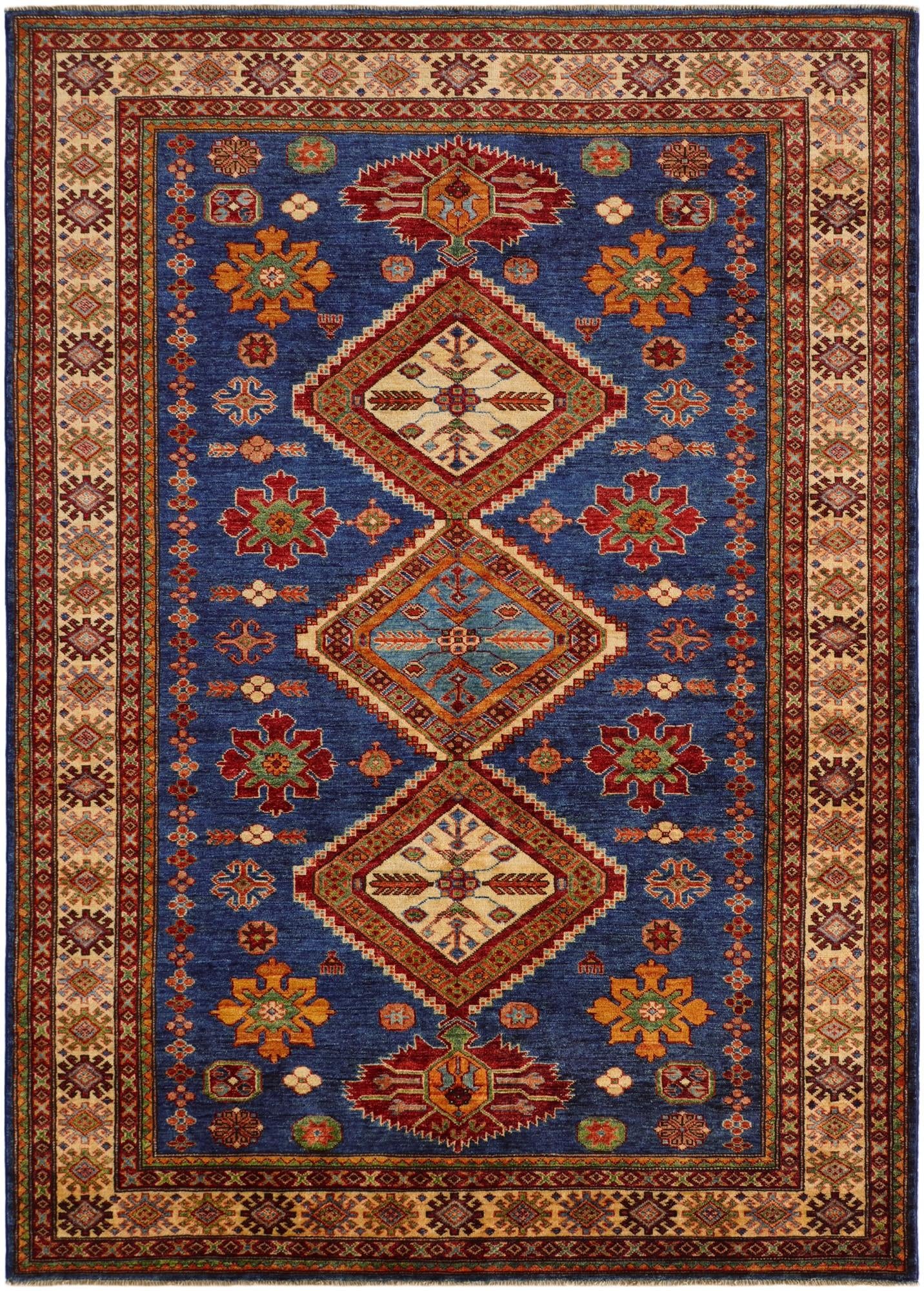 5' 9 x 8' 1 Hand Knotted Kazak Rug