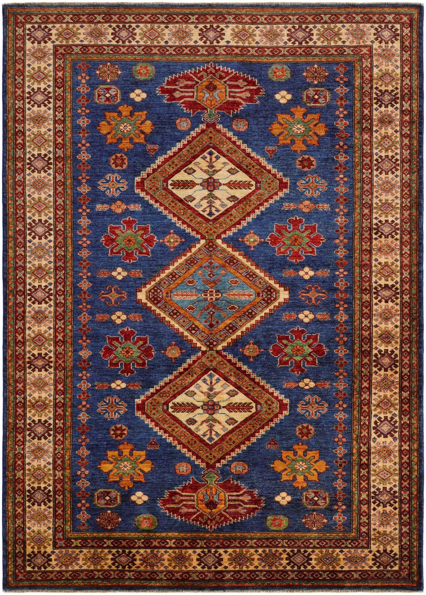 5' 9 x 8' 1 Hand Knotted Kazak Rug