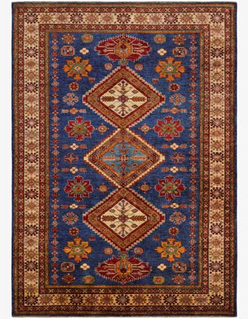 5' 9 x 8' 1 Hand Knotted Kazak Rug