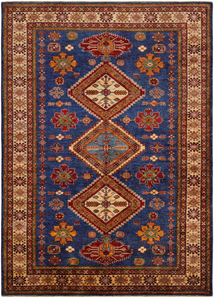 5' 9 x 8' 1 Hand Knotted Kazak Rug