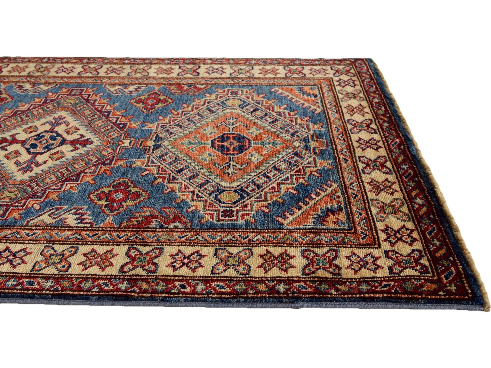 2' 11 x 4' 4 Hand Knotted Kazak Rug