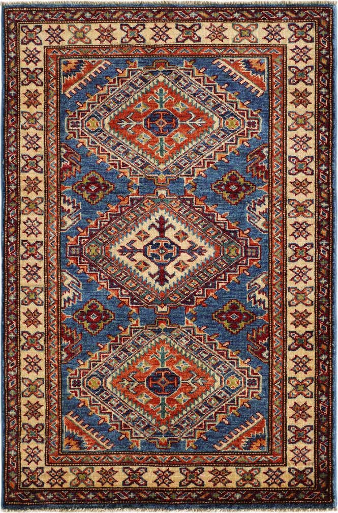 2' 11 x 4' 4 Hand Knotted Kazak Rug