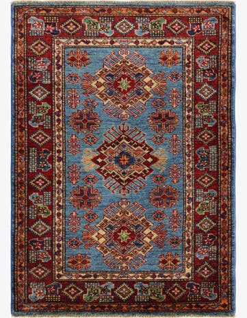 3' x 4' 2 Hand Knotted Kazak Rug