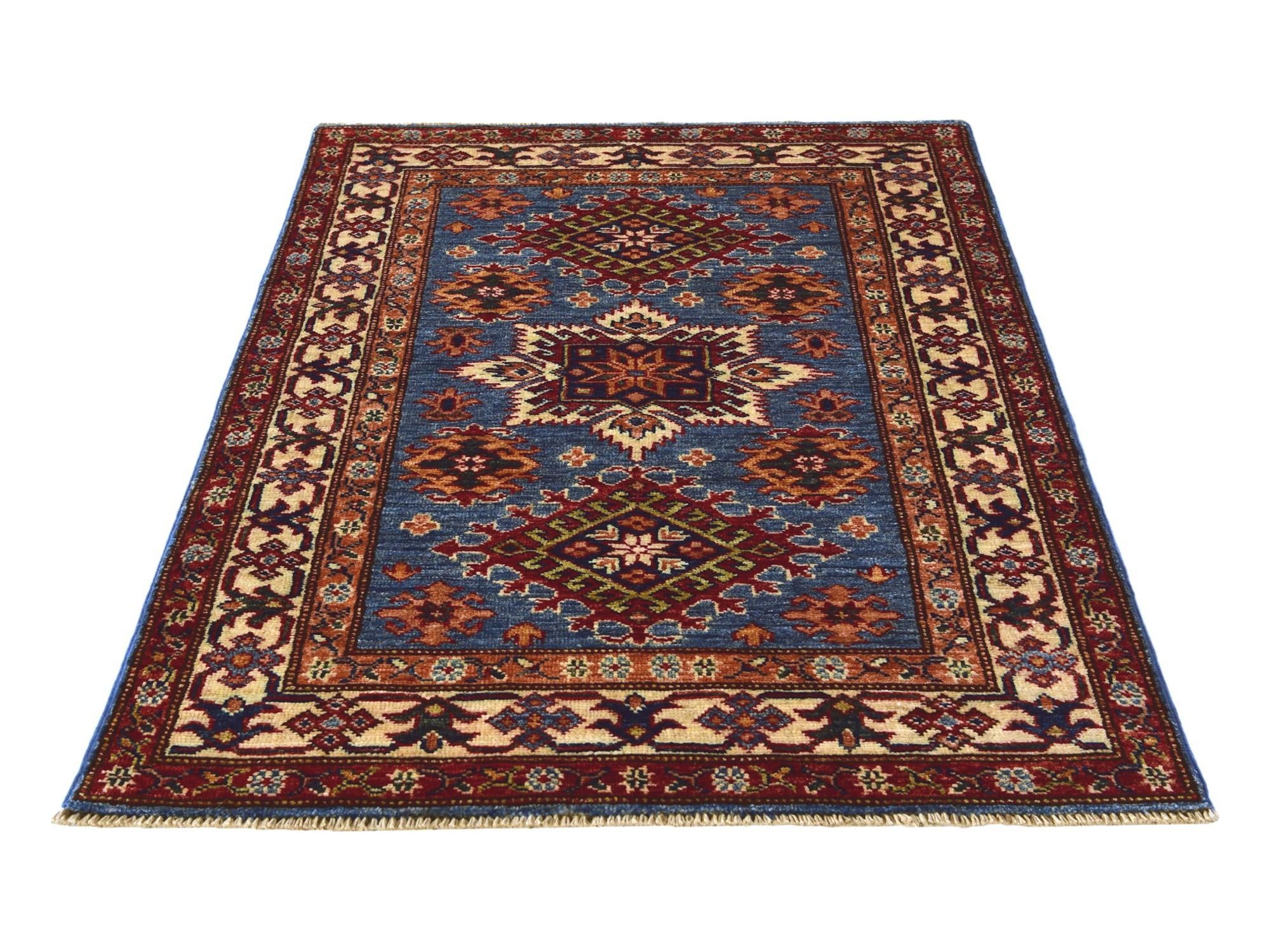 2' 11 x 4' 2 Hand Knotted Kazak Rug