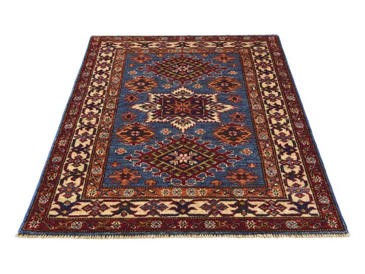 2' 11 x 4' 2 Hand Knotted Kazak Rug