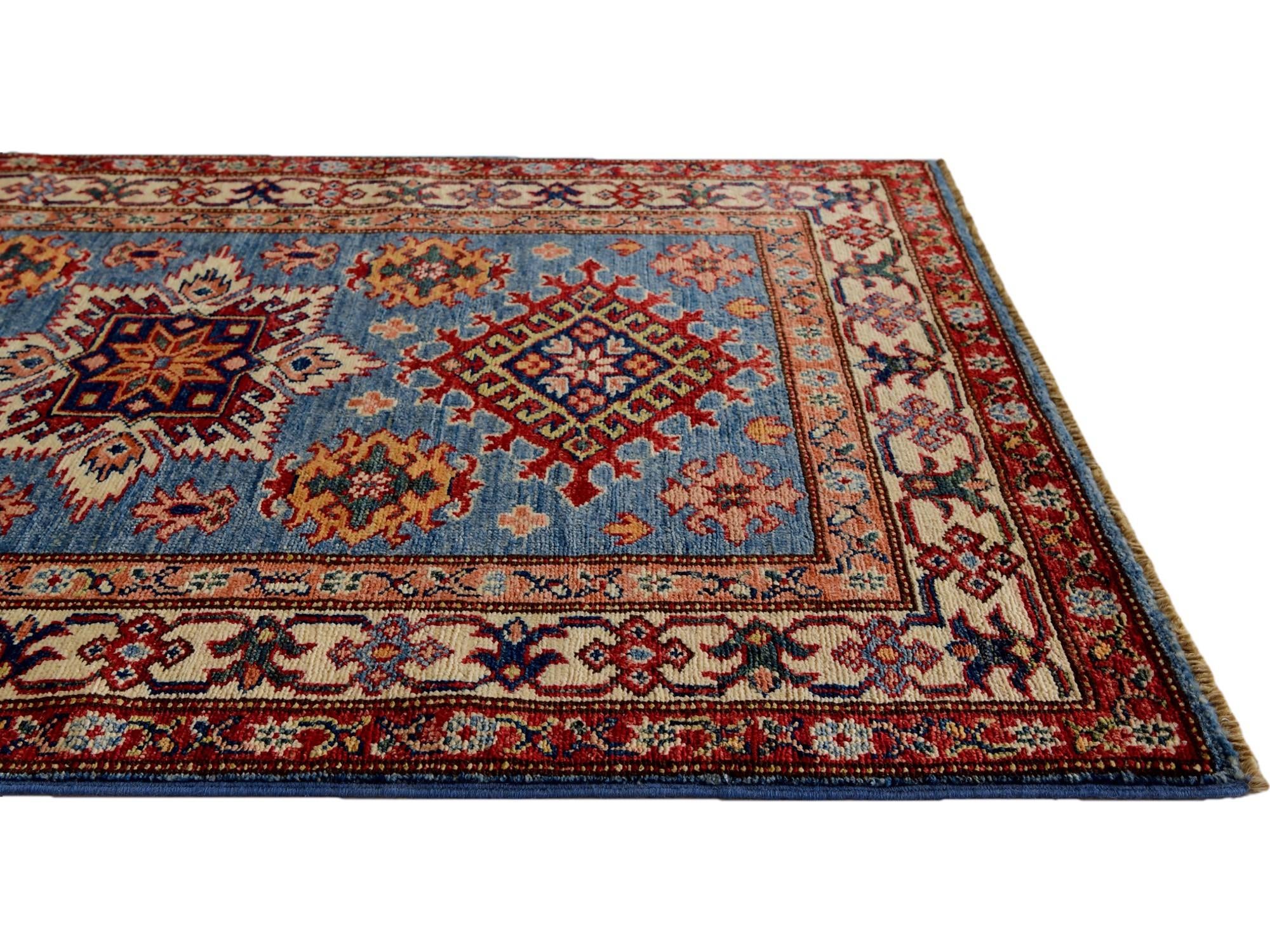 2' 11 x 4' 2 Hand Knotted Kazak Rug