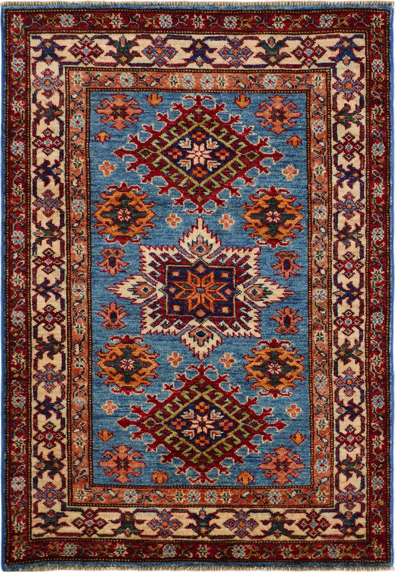 2' 11 x 4' 2 Hand Knotted Kazak Rug