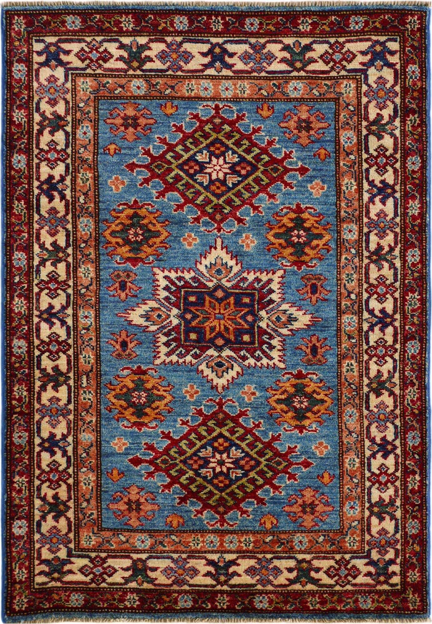 2' 11 x 4' 2 Hand Knotted Kazak Rug