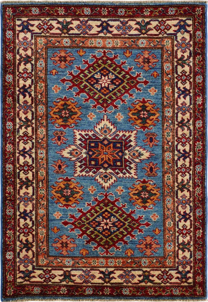 2' 11 x 4' 2 Hand Knotted Kazak Rug