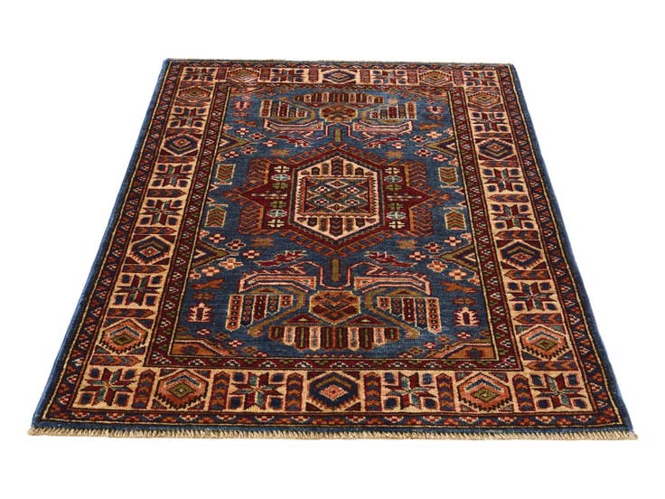 Detail image of 2' 8 x 3' 10 Hand Knotted Kazak Rug