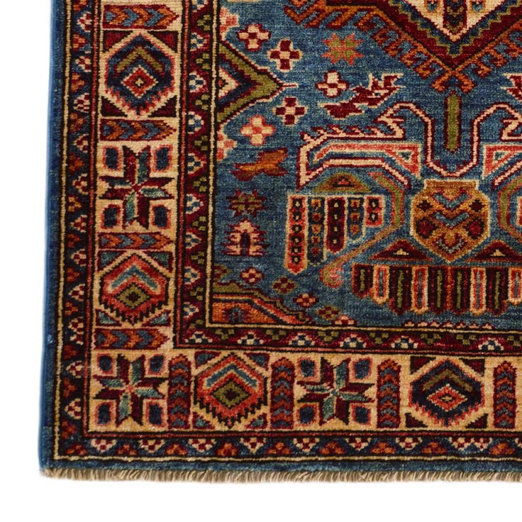 Detail image of 2' 8 x 3' 10 Hand Knotted Kazak Rug