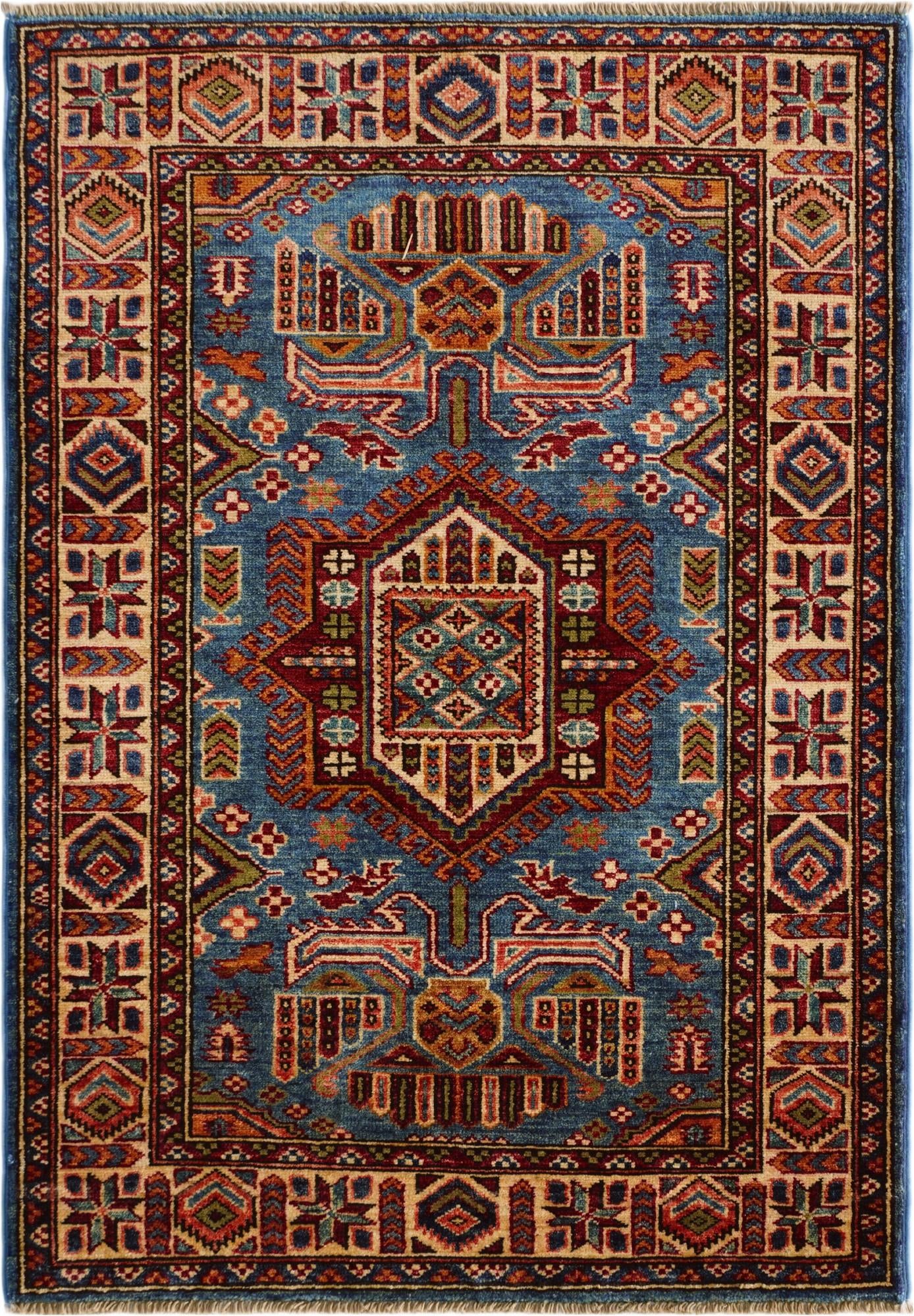 2' 8 x 3' 10 Hand Knotted Kazak Rug