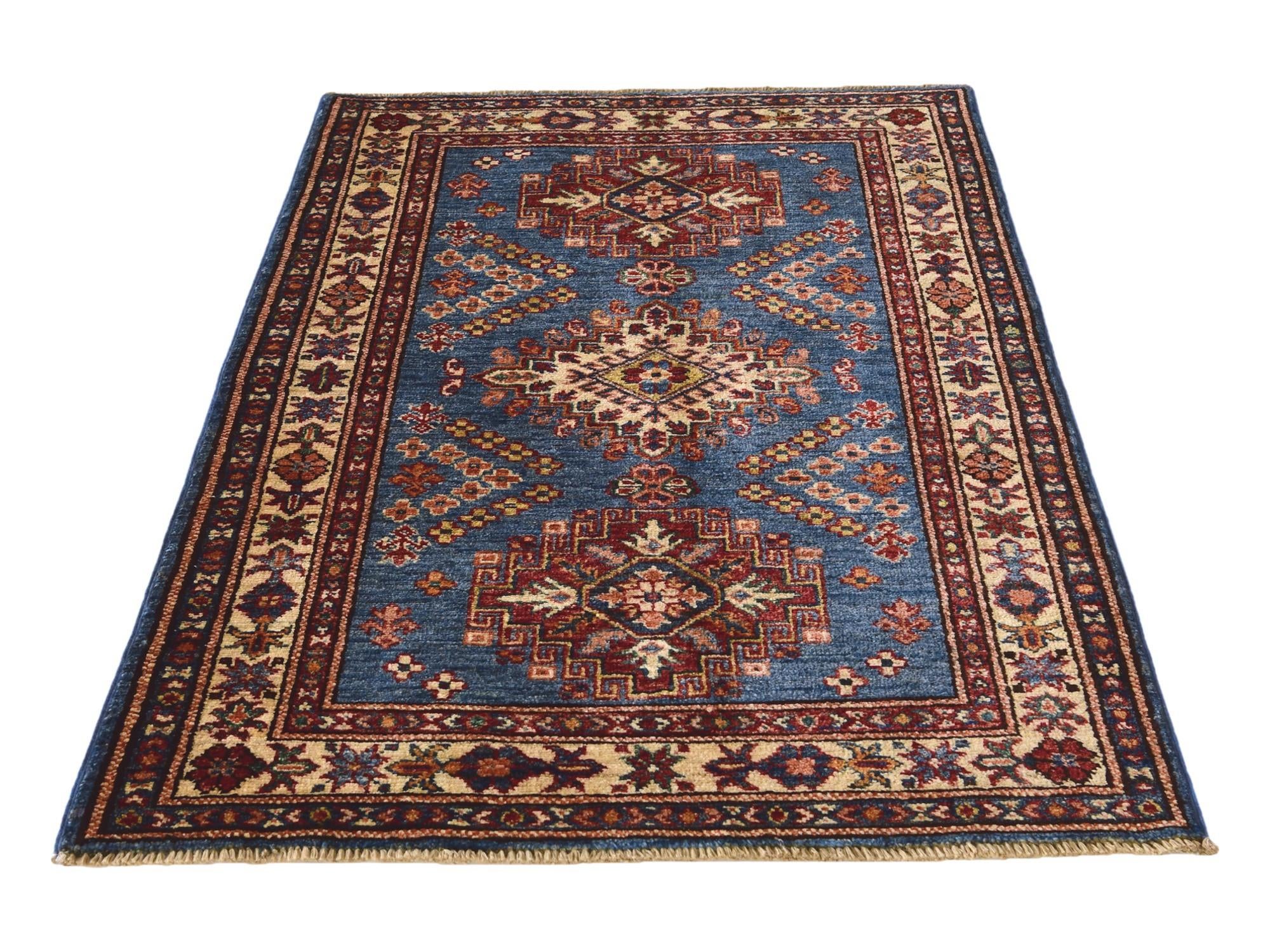 2' 7 x 4' Hand Knotted Kazak Rug