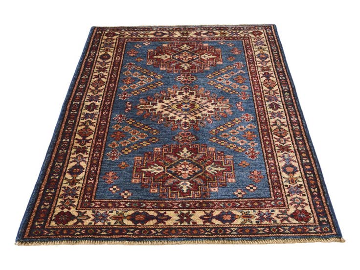 Detail image of 2' 7 x 4' Hand Knotted Kazak Rug