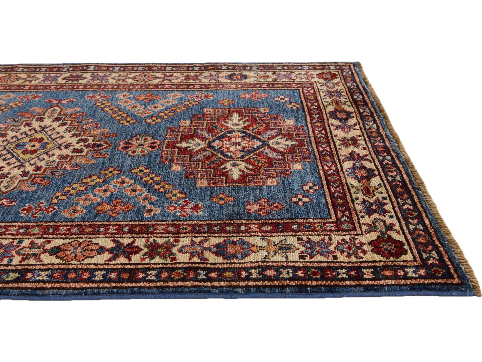 2' 7 x 4' Hand Knotted Kazak Rug