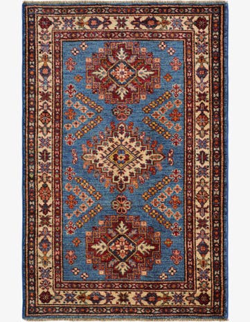 2' 7 x 4' Hand Knotted Kazak Rug