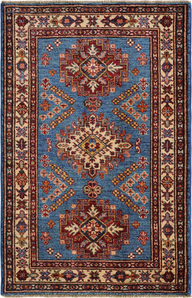 2' 7 x 4' Hand Knotted Kazak Rug