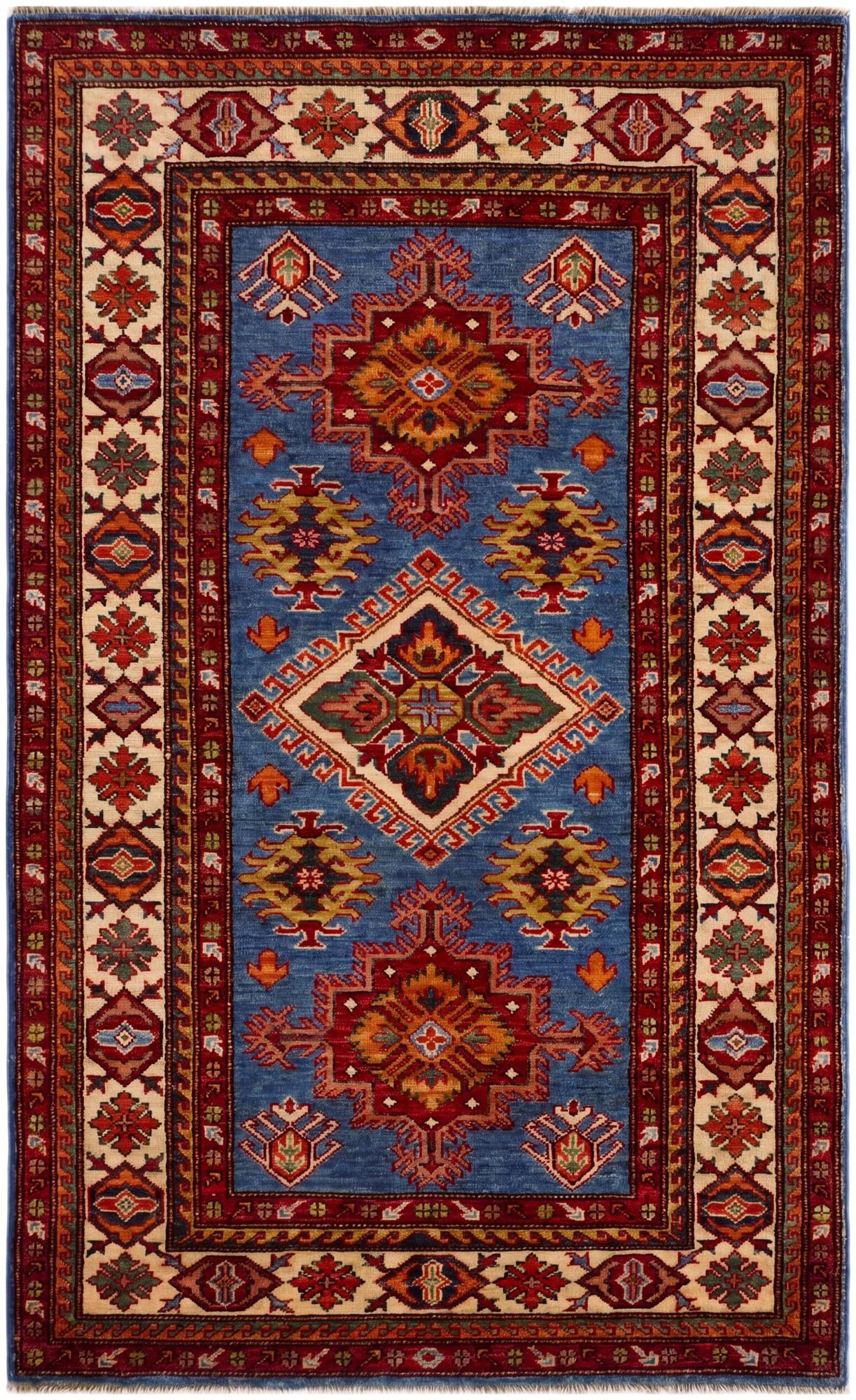3' 4 x 5' 5 Hand Knotted Kazak Rug