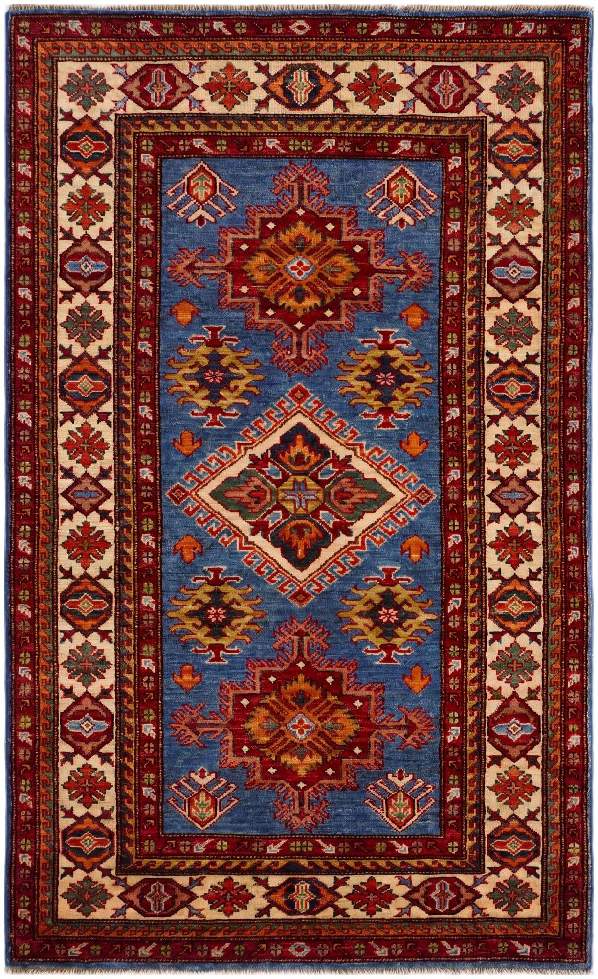 3' 4 x 5' 5 Hand Knotted Kazak Rug