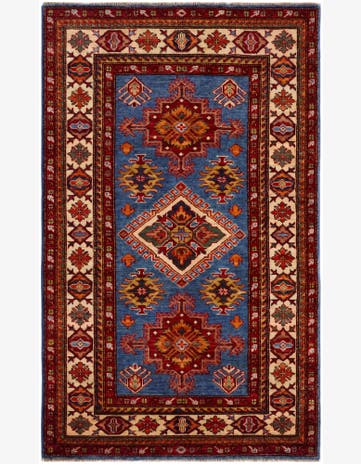 3' 4 x 5' 5 Hand Knotted Kazak Rug