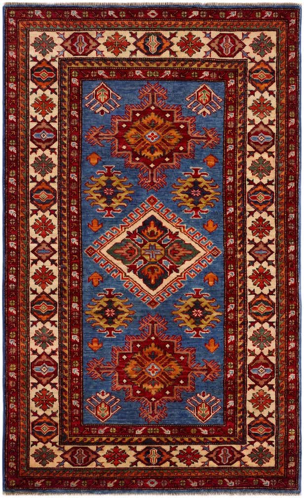3' 4 x 5' 5 Hand Knotted Kazak Rug