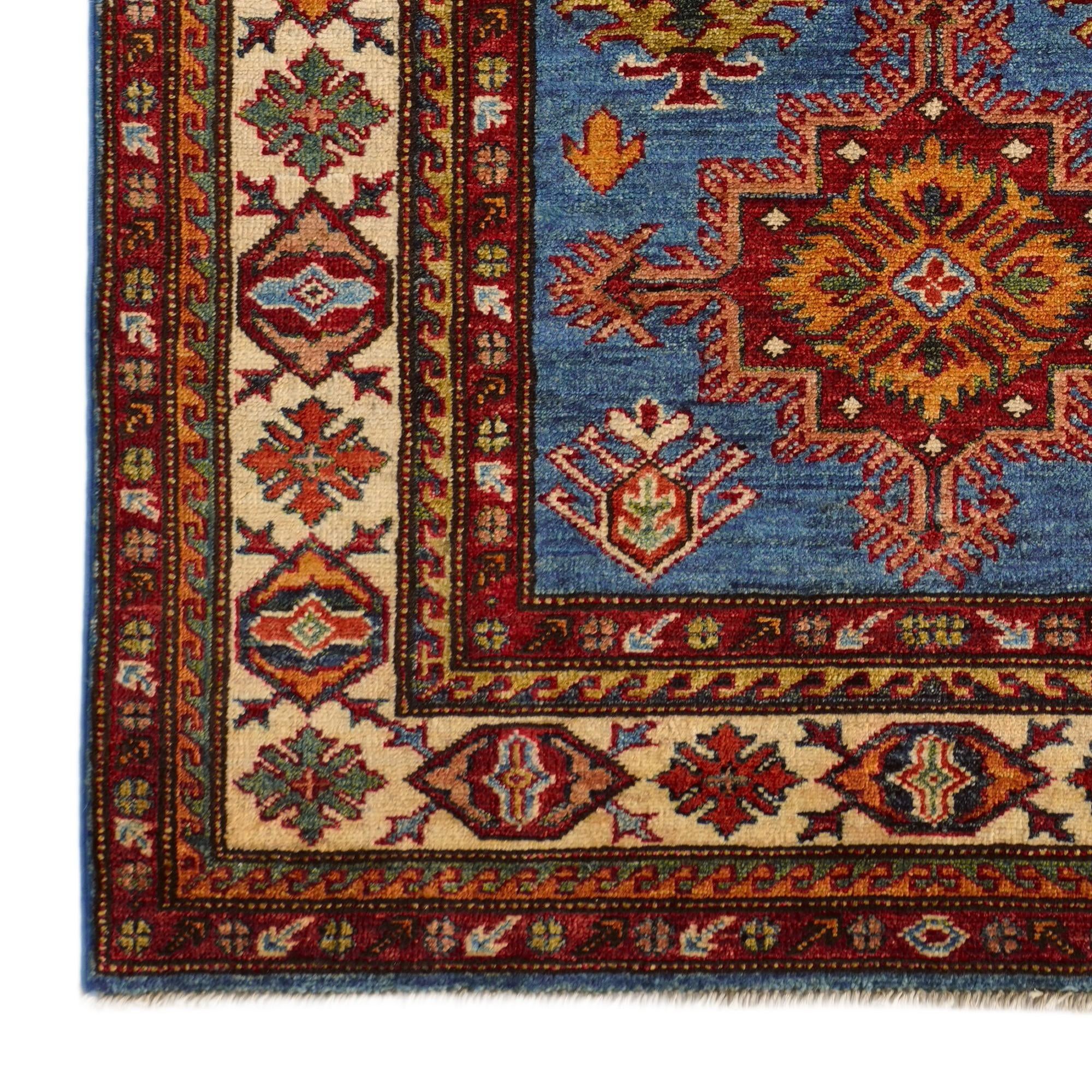 3' 4 x 5' 5 Hand Knotted Kazak Rug