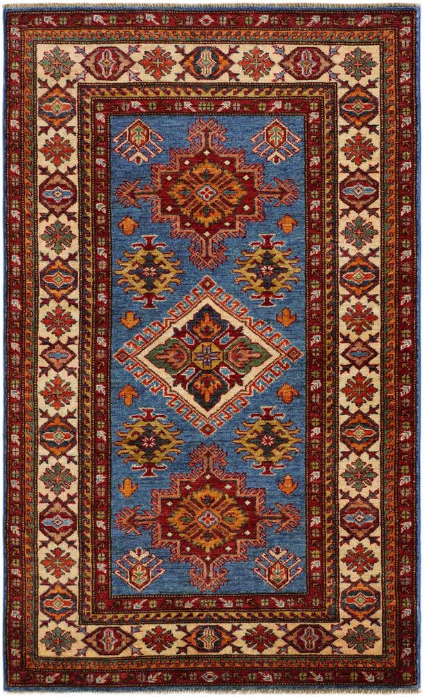 3' 4 x 5' 5 Hand Knotted Kazak Rug