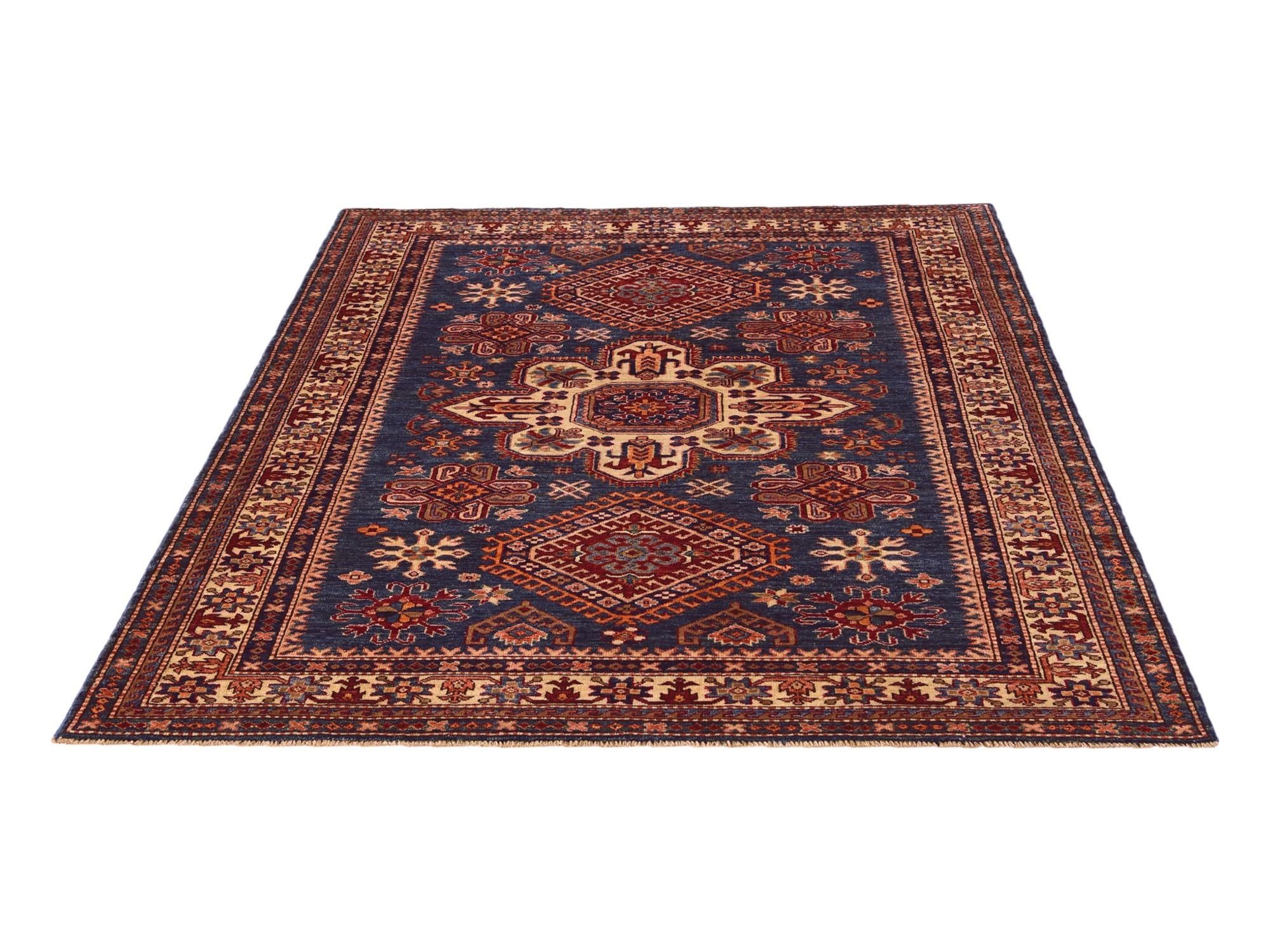 5' x 6' 10 Hand Knotted Kazak Rug
