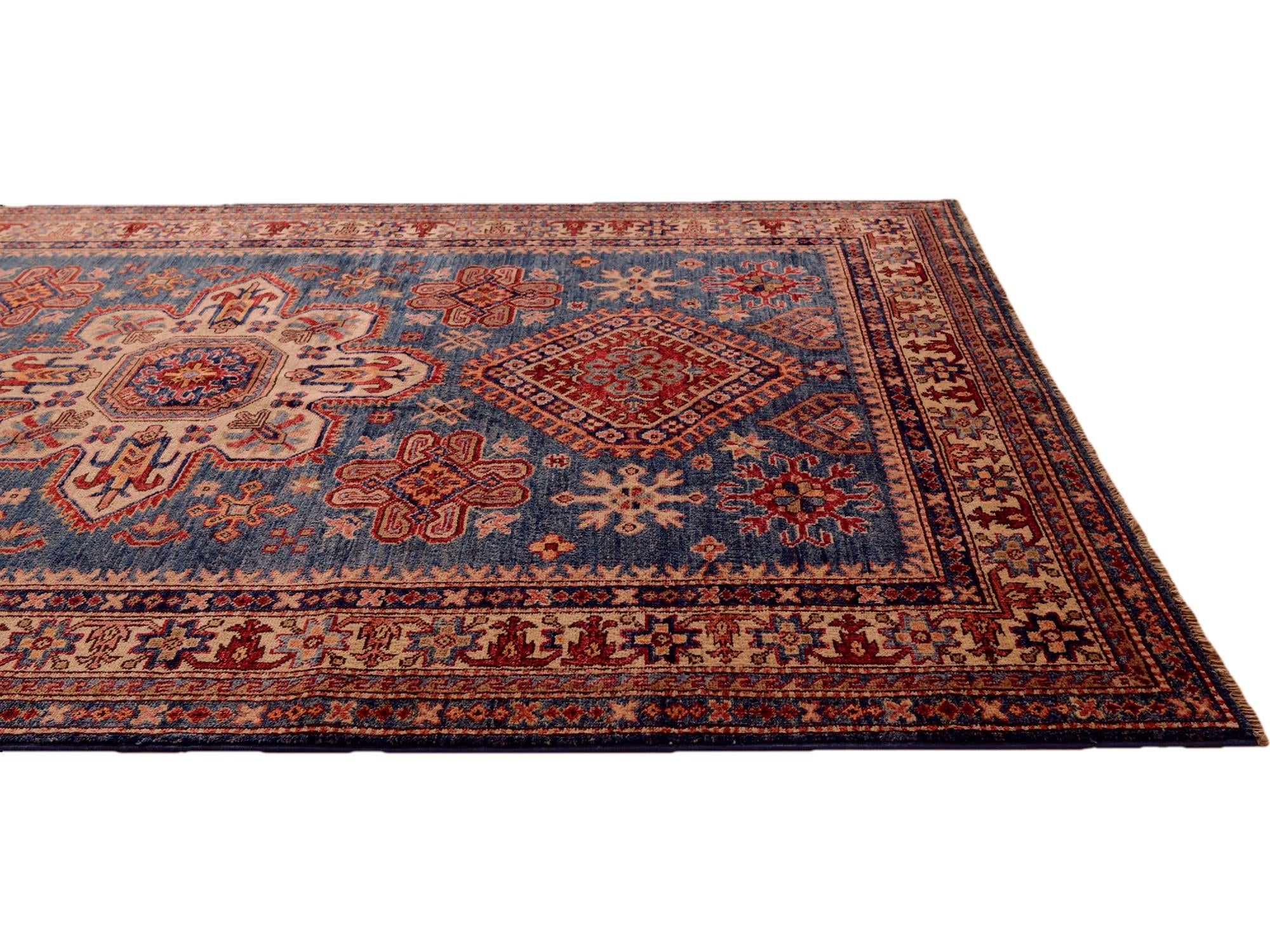 5' x 6' 10 Hand Knotted Kazak Rug