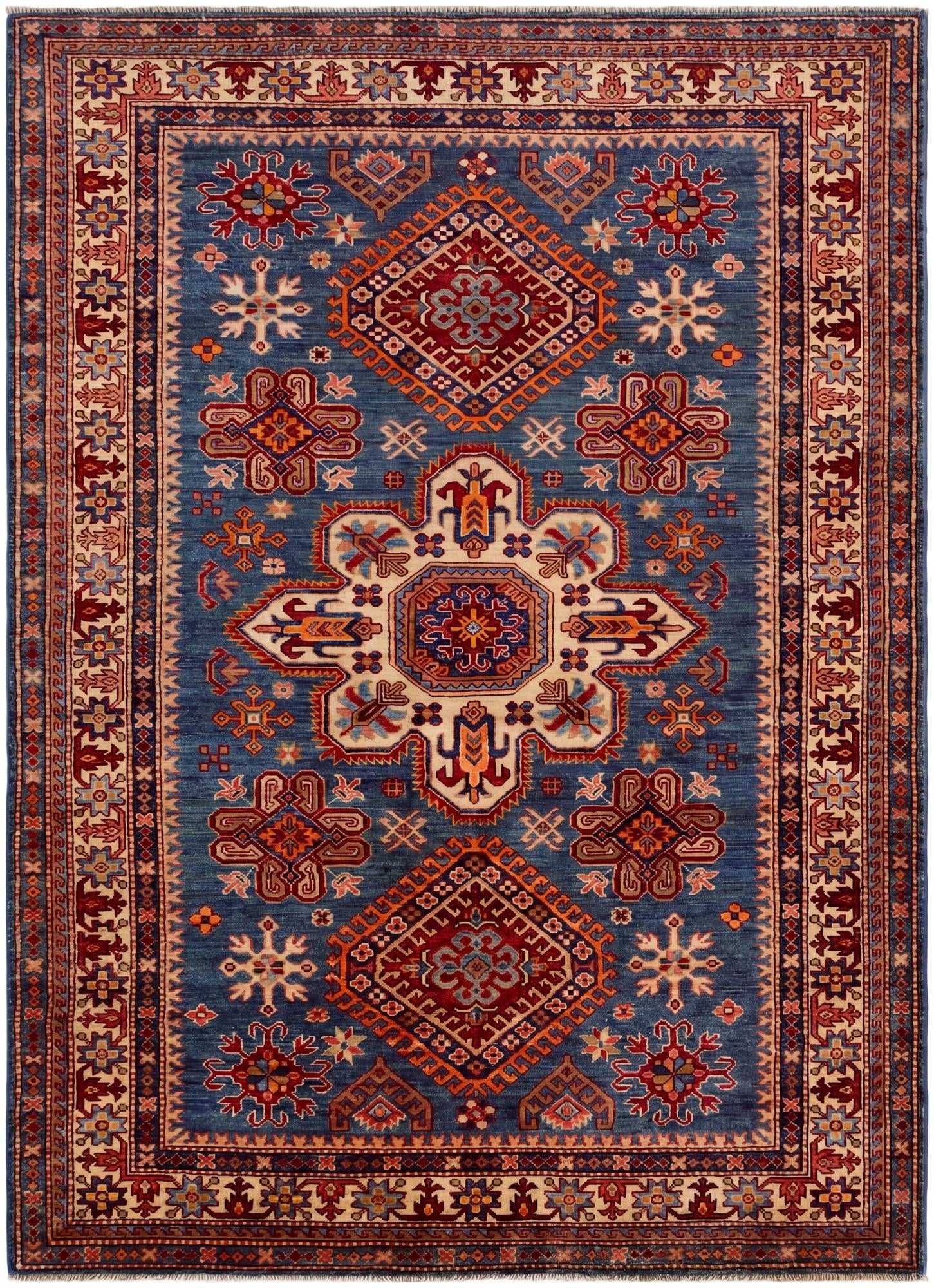 5' x 6' 10 Hand Knotted Kazak Rug