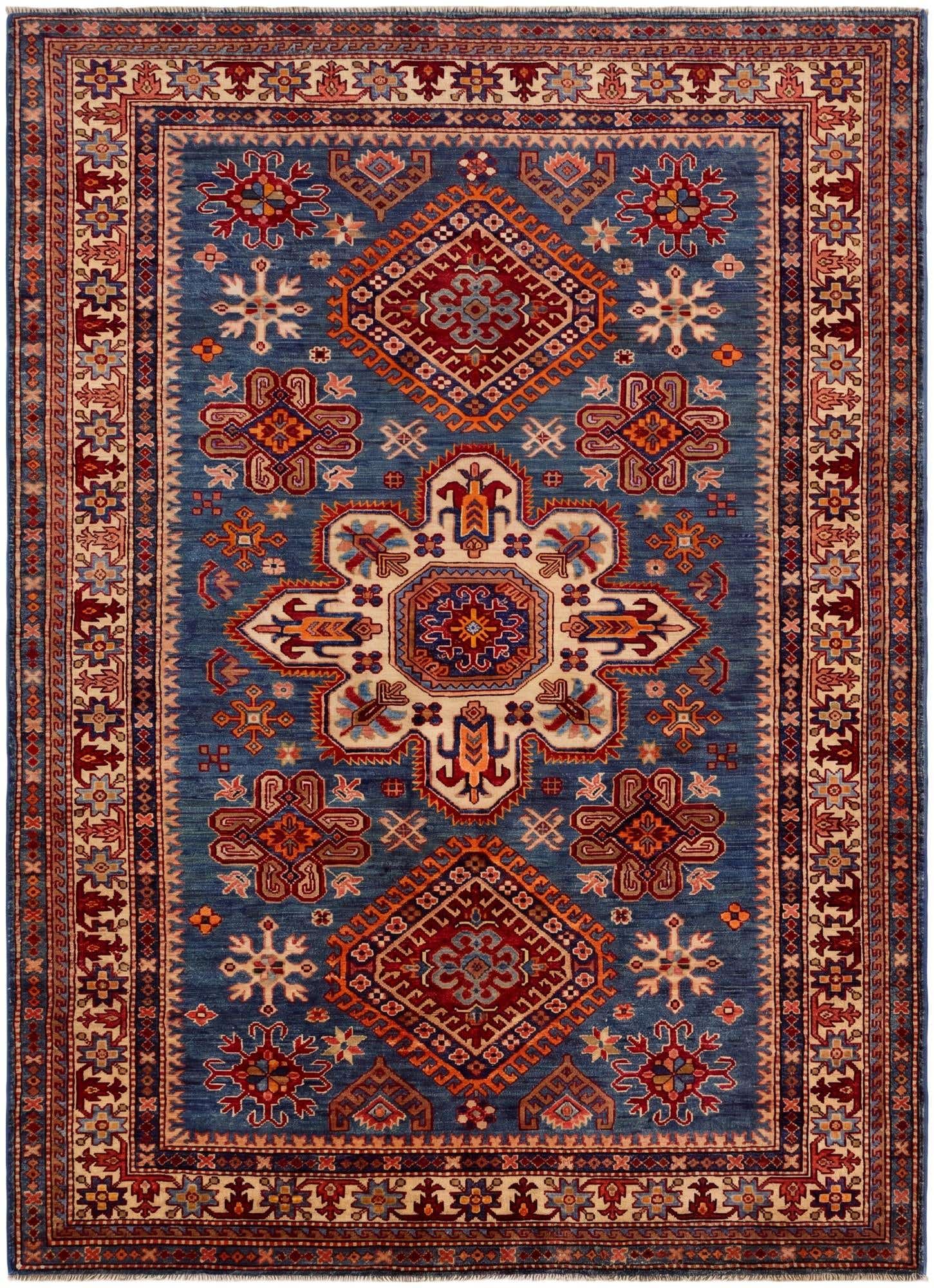 5' x 6' 10 Hand Knotted Kazak Rug