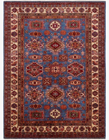 4' 11 x 6' 8 Hand Knotted Kazak Rug